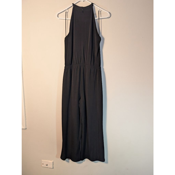 Women's MICHAEL Michael Kors Black Halter Jumpsuit with Gold Chain, S - Picture 5 of 6